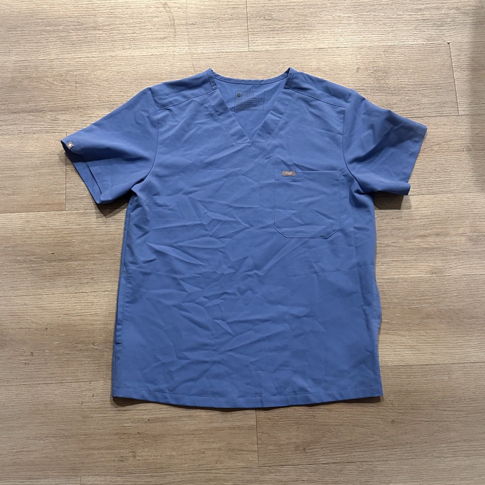 Figs Ceil Blue Catarina One-Pocket Scrub Top (Medium)